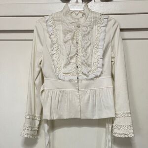Cream Ruffle Jacket